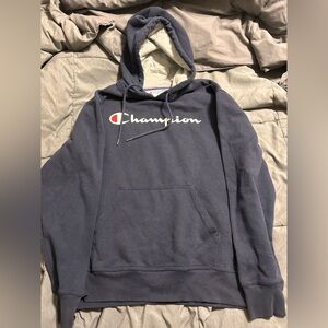 Champion Dark Blue Hoodie with Logo